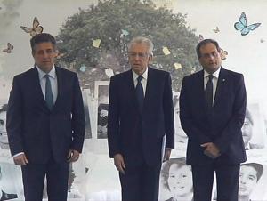 Nel 20° anniversario delle stragi di Capaci e via D'Amelio - Il presidente del Consiglio, Mario MONTI al Giardino della Memoria a Palermo