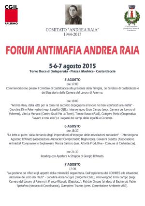 Forum Antimafia Andrea Raia