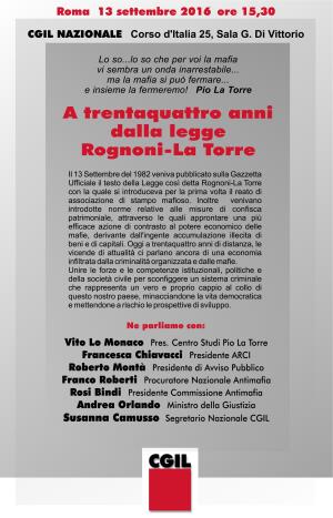 A trentaquattro anni dalla legge Rognoni-La Torre