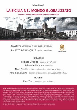 Presentazione del Libro «LA SICILIA NEL MONDO GLOBALIZZATO» <i>di Nino Alongi</i>