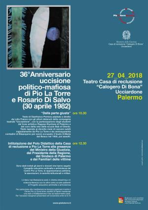 36° Anniversaio uccisione politico-mafiosa di Pio La Torre e Rosario di Salvo