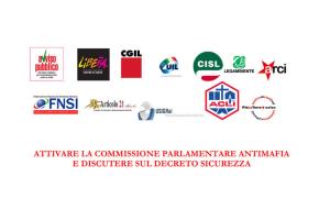 ATTIVARE LA COMMISSIONE PARLAMENTARE ANTIMAFIA E DISCUTERE SUL DECRETO SICUREZZA