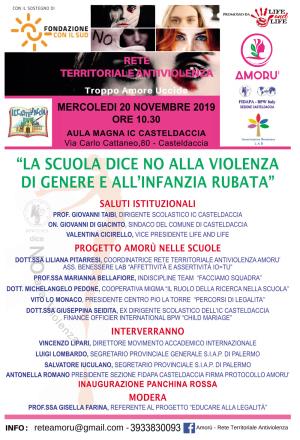 LA SCUOLA DICE NO ALLA VIOLENZA DI GENERE E ALL’INFANZIA RUBATA