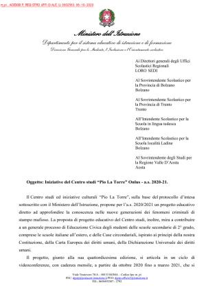 Circolare MIUR a.s. 2020/2021